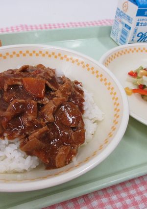 【学校給食】ハヤシライス-レシピのメイン写真