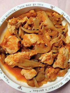 鶏むね肉と 舞茸 しめじ のケチャ炒め✾-レシピのメイン写真