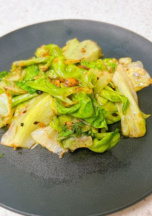 ささっと♪レタスの香味豆豉炒め-レシピのメイン写真