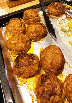豆腐とにんじん入り オーブンハンバーグ-レシピのメイン写真
