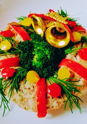 クリスマスに♪ハンバーグでリース♪-レシピのメイン写真