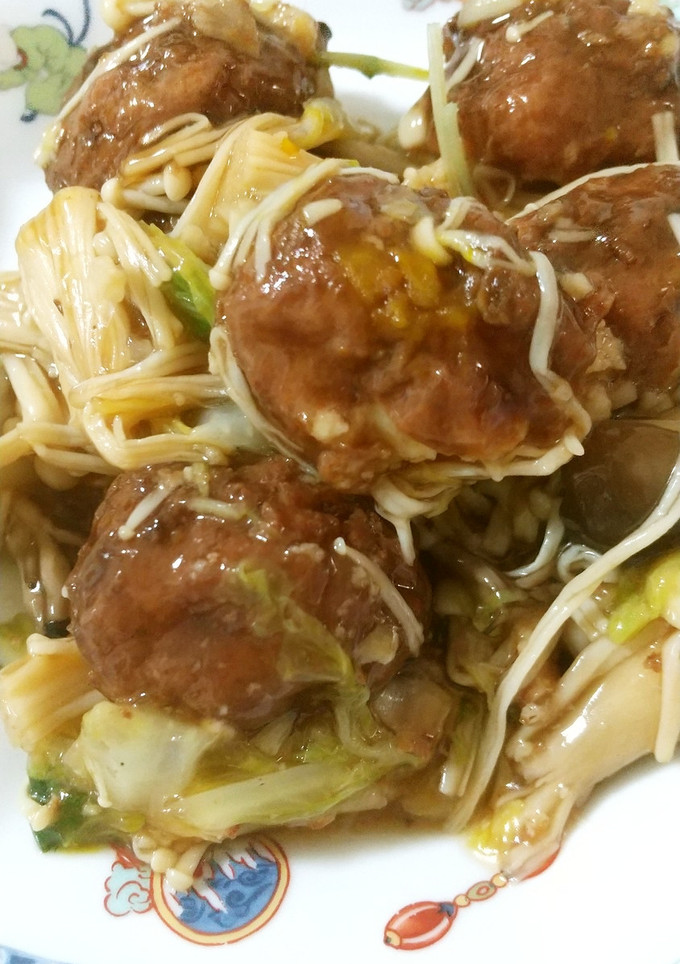 お惣菜を利用した肉団子と野菜の炒めもの-レシピのメイン写真