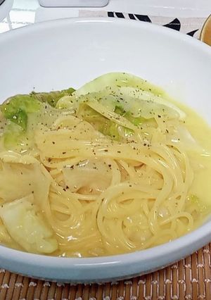市販のカップスープを使った簡単スープスパ-レシピのメイン写真