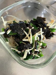 ほうれん草とえのきと海苔の醤油麹合え-レシピのメイン写真