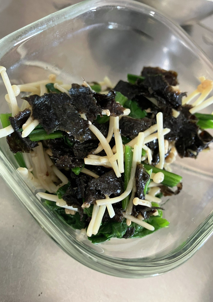 ほうれん草とえのきと海苔の醤油麹合え-レシピのメイン写真