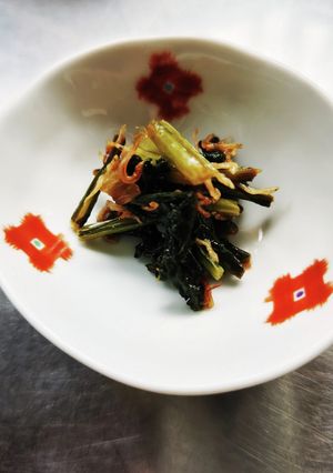 蕪の葉とちりめんじゃこの醤油炒め-レシピのメイン写真