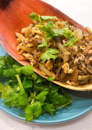 バナナの花と鶏ひき肉のエスニック炒め♪-レシピのメイン写真