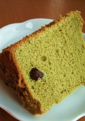 抹茶シフォン20㌢（鹿の子大納言入り）-レシピのメイン写真