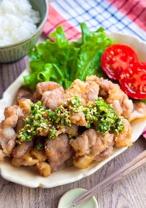 青ネギ塩ダレがけ◎豚こまのしっとり揚げ-レシピのメイン写真