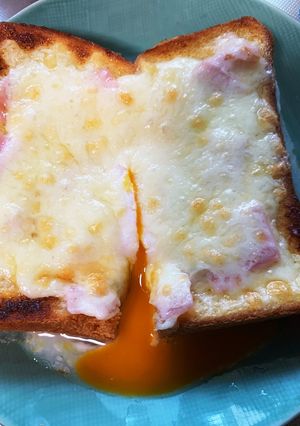 オーブントースターで半熟目玉焼きトースト-レシピのメイン写真