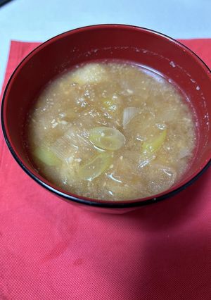 切り干し大根と油揚げと長ネギのお味噌汁-レシピのメイン写真