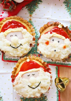 クリスマスに☆HMで簡単！サンタパン-レシピのメイン写真