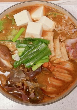 キノコたっぷり辛みそ鍋-レシピのメイン写真