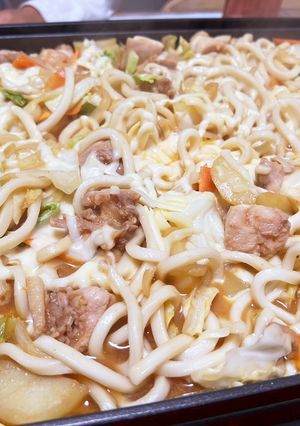チーズタッカルビうどん-レシピのメイン写真