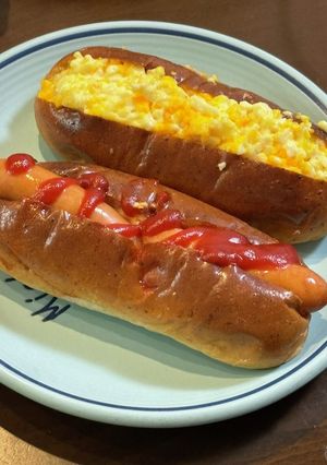 朝食に！簡単！2種のロールパンサンド-レシピのメイン写真