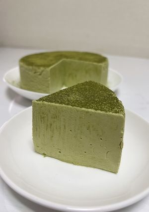 ダイエット中の緑茶レアチーズケーキ-レシピのメイン写真