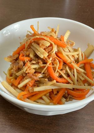 鶏そぼろのきんぴらごぼう🎵-レシピのメイン写真
