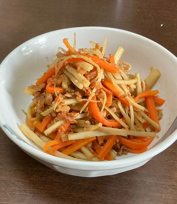 鶏そぼろのきんぴらごぼう🎵 by クッキングシニアZ3 【クックパッド