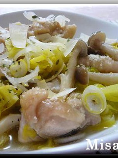 ゆずこしょう風味の春キャベツと鶏の軽く煮-レシピのメイン写真