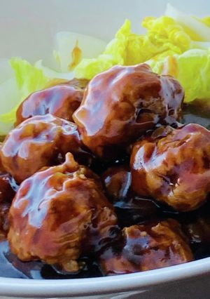 肉団子と白菜のトロトロ黒酢あんかけ♡-レシピのメイン写真