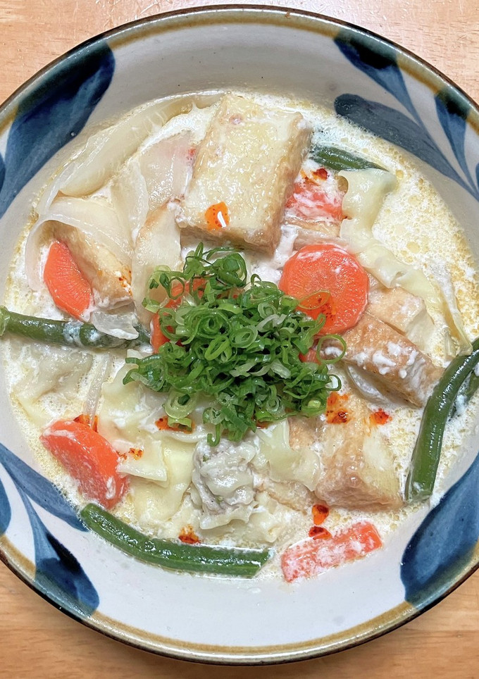 ワンタンと厚揚げの中華風ミルク煮-レシピのメイン写真