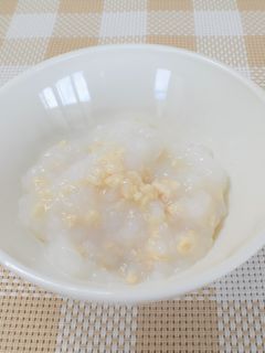 【離乳食中期】鶏ひき肉入りお粥-レシピのメイン写真