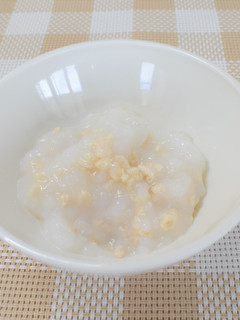 【離乳食中期】鶏ひき肉入りお粥-レシピのメイン写真