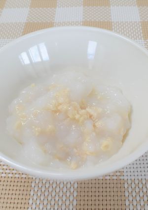 【離乳食中期】鶏ひき肉入りお粥-レシピのメイン写真