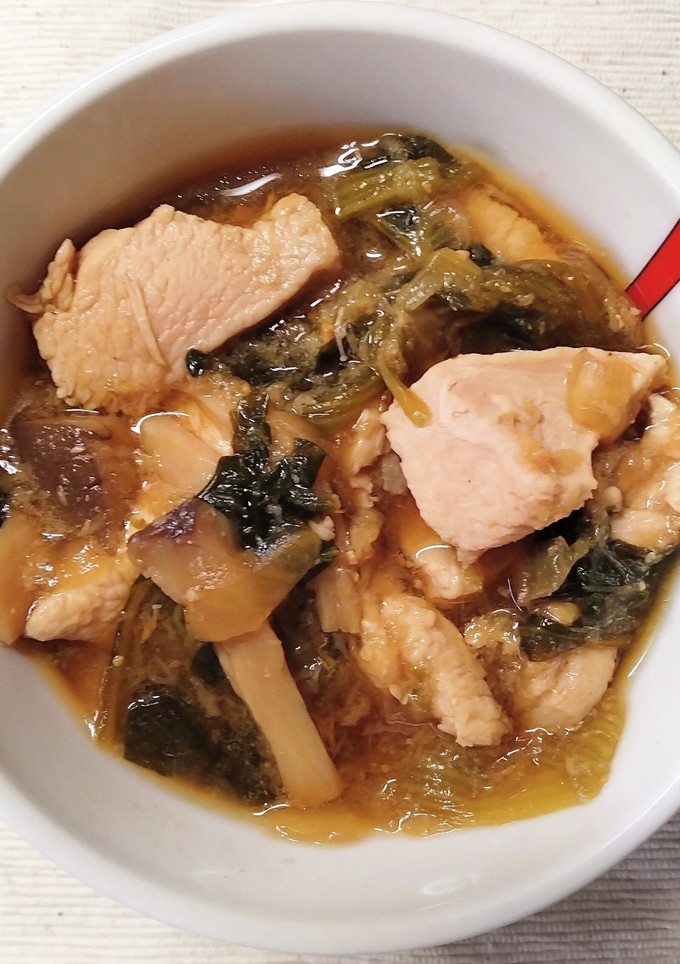 簡単 和食✿ 小松菜と 鶏むね肉の味噌煮-レシピのメイン写真