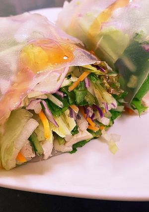 ボリュームたっぷり「生野菜春巻き」-レシピのメイン写真