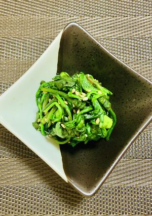 レンチン【春菊】さっぱり胡麻和え-レシピのメイン写真