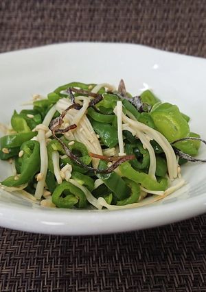 ♦野菜たべよう♦ピーマンの塩昆布和え-レシピのメイン写真