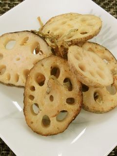 焼きれんこんのさんしょうじゃこあえ-レシピのメイン写真
