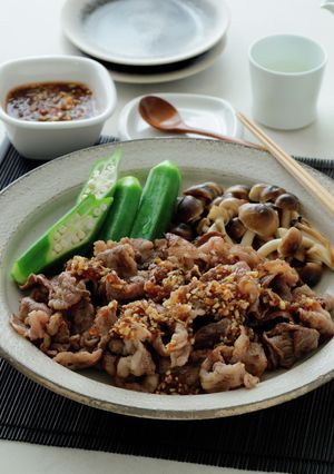 きび酢ドレッシングで焼きしゃぶ-レシピのメイン写真