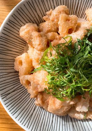 ささみと蓮根の明太マヨ和え-レシピのメイン写真
