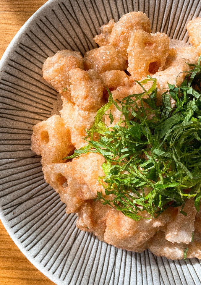 ささみと蓮根の明太マヨ和え-レシピのメイン写真