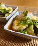 揚げ出し豆腐と茄子のとろみあんかけ