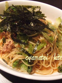 ワンボウル!レタスとツナのうまうまパスタ-レシピのメイン写真