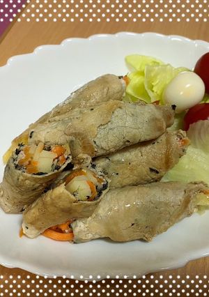 野菜の肉巻き〜藍茶風味〜-レシピのメイン写真