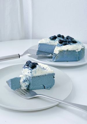 青いベイクドチーズケーキ-レシピのメイン写真