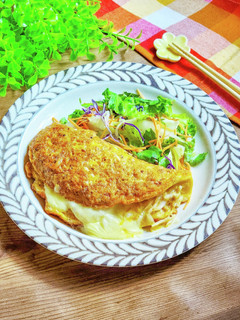 スパイシー♡もやしえのきのチーズオムレツ-レシピのメイン写真
