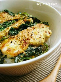 チキンとほうれん草のマヨマスター丼-レシピのメイン写真