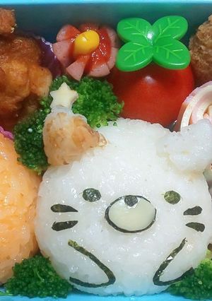 キャラ弁 すみっこぐらし トンカツ ネコ-レシピのメイン写真
