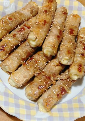 ちくわチーズの豚バラ巻き♡お弁当にも!-レシピのメイン写真