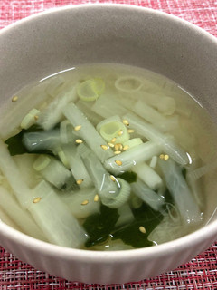 【郡山女子大】ねぎとわかめの中華スープ-レシピのメイン写真
