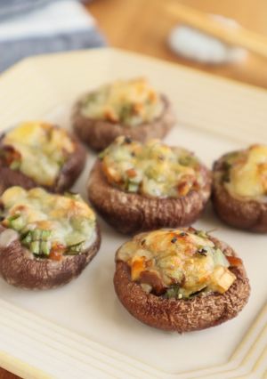 簡単♡しいたけのねぎぽんチーズ焼き-レシピのメイン写真