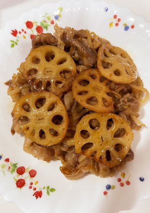 豚こまれんこん炒め-レシピのメイン写真