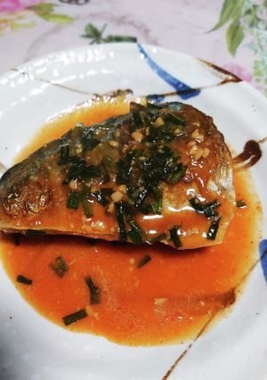 鯖のちょい辛ニラ味噌ダレ煮-レシピのメイン写真