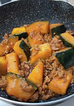 かぼちゃのそぼろ煮-レシピのメイン写真