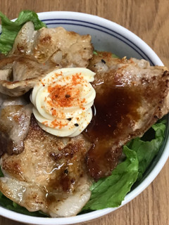 ポン酢でブタ肉の焼きしゃぶ丼/時短-レシピのメイン写真